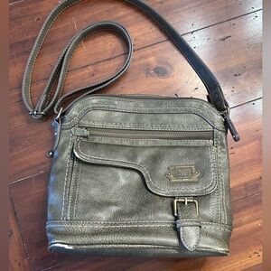 b.o.c. Brown Double-Zip Crossbody Purse